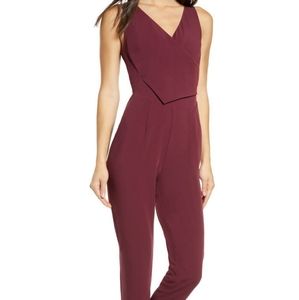 Sleeveless Slim Leg Asymmetrical Jumpsuit
